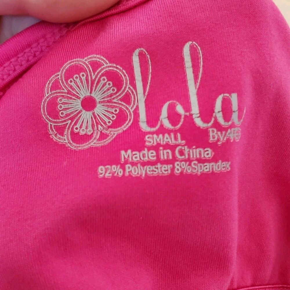 Lola Afg Athletic Tennis Golf Dress Sz Sm Built In Bra Pink Abstract Pickleball - Picture 4 of 5